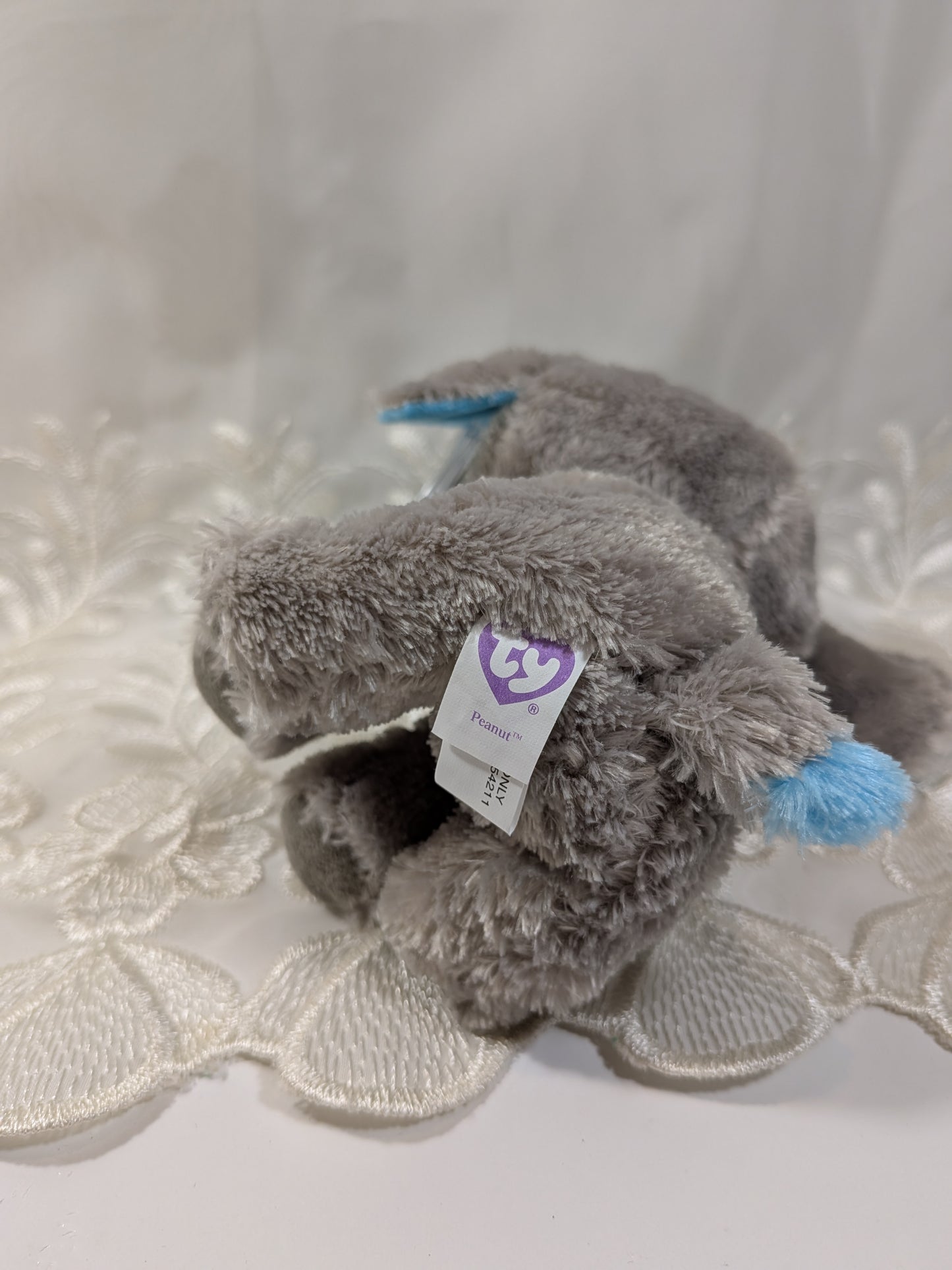 Ty Beanie Boo - Peanut The Elephant (6in) *Rare* First Generation, Purple Tag