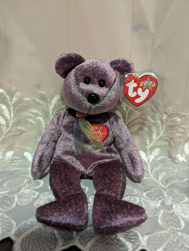 Ty Beanie Baby 2000 Signature Bear The Purple Teddy Bear 8.5in Vintage Beanies Canada