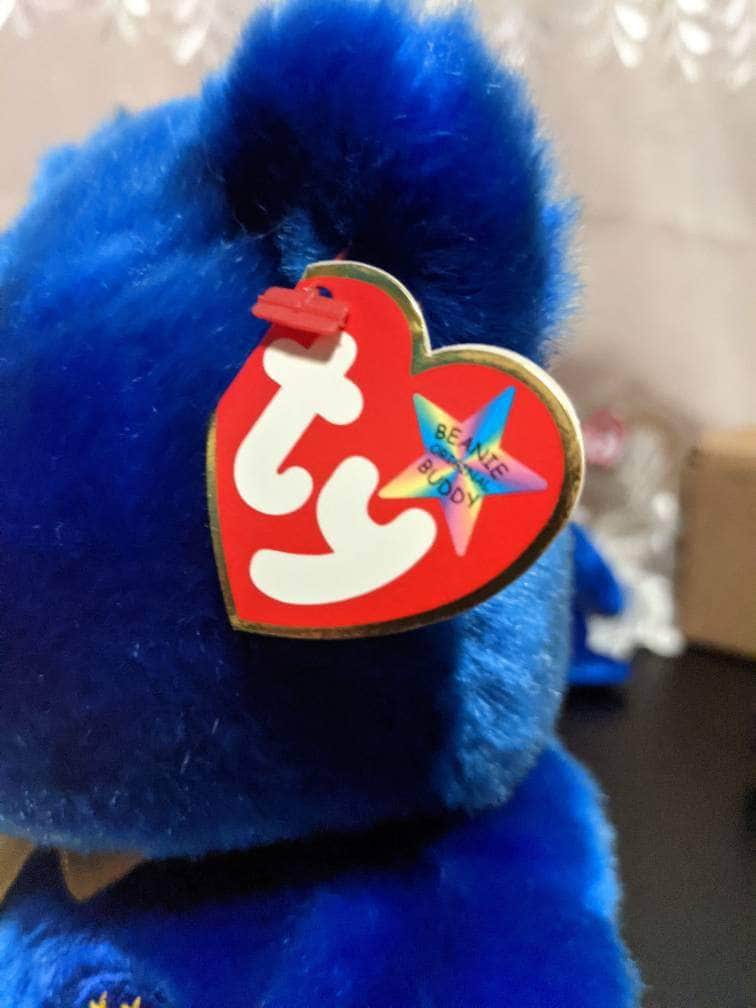 Ty Beanie Baby + Beanie Buddy Unity The Blue Bear lot (Sold As Set) - Vintage Beanies Canada