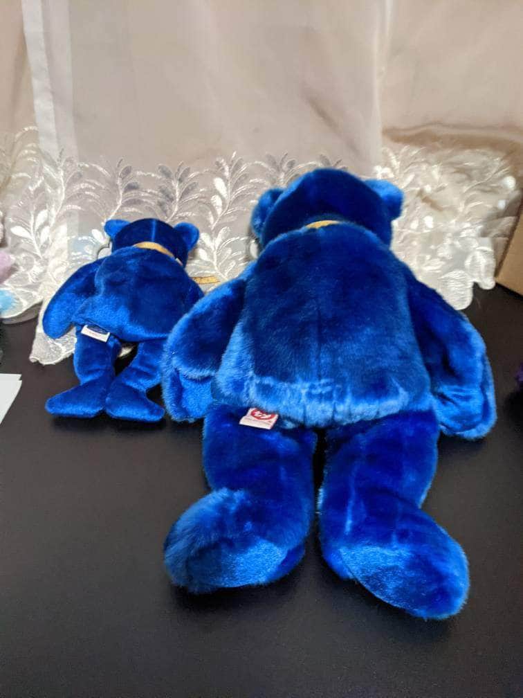 Ty Beanie Baby + Beanie Buddy Unity The Blue Bear lot (Sold As Set) - Vintage Beanies Canada