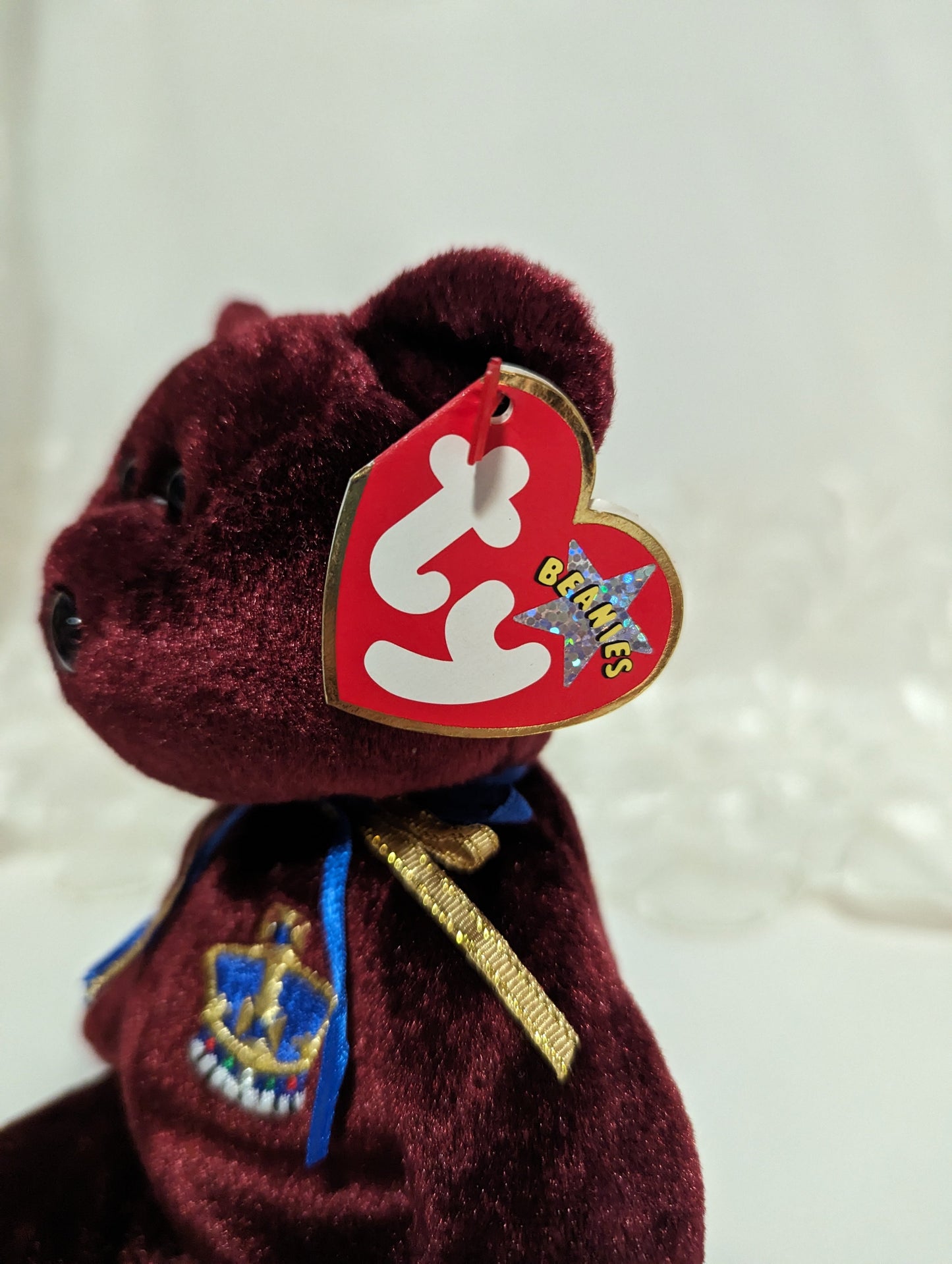 Ty Beanie Baby - Buckingham The Burgundy Bear (8.5in) - Vintage Beanies Canada