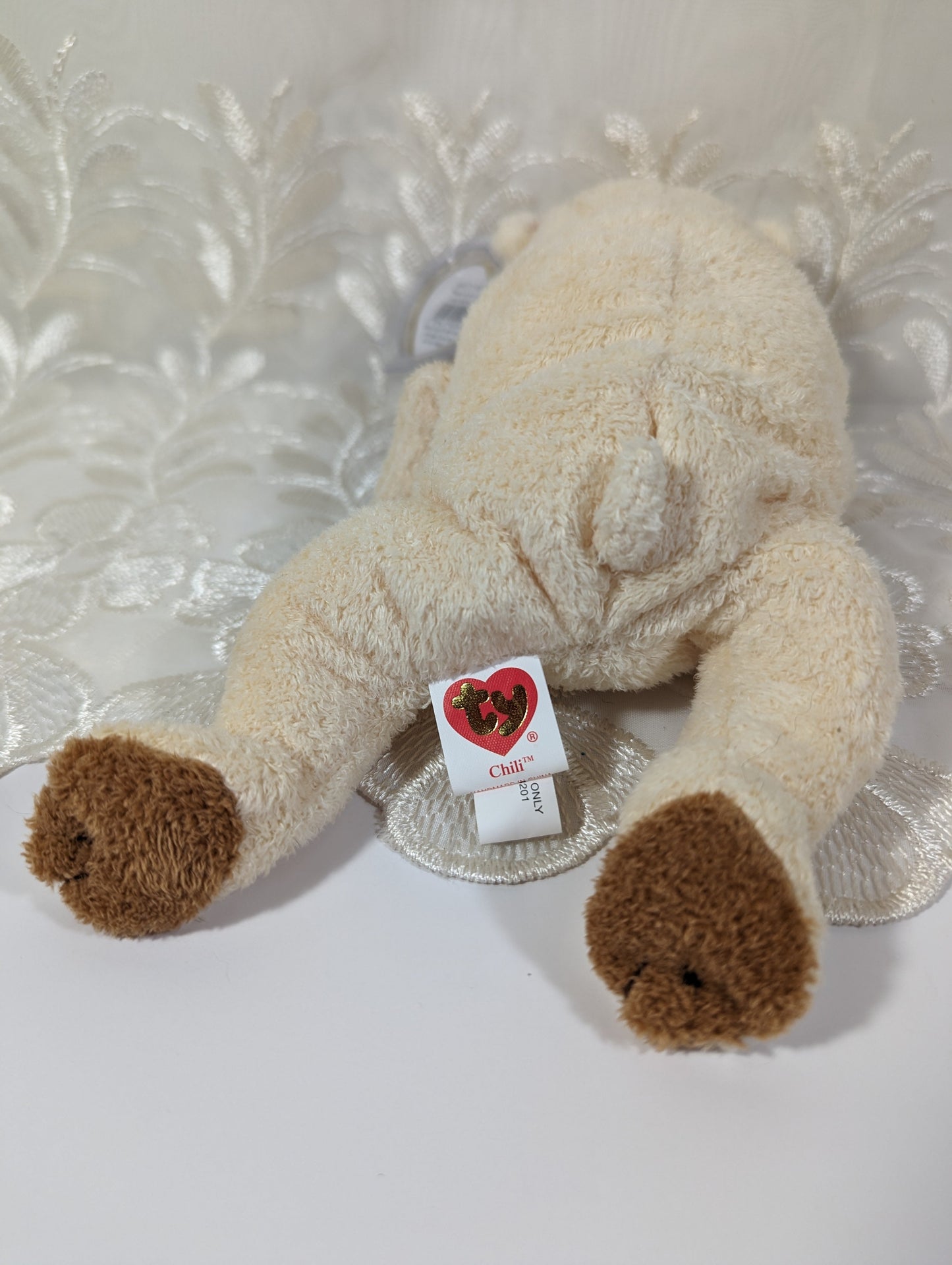 Ty Beanie Baby - Chili The Polar Bear (7.5 in) Creased Tag - Vintage Beanies Canada