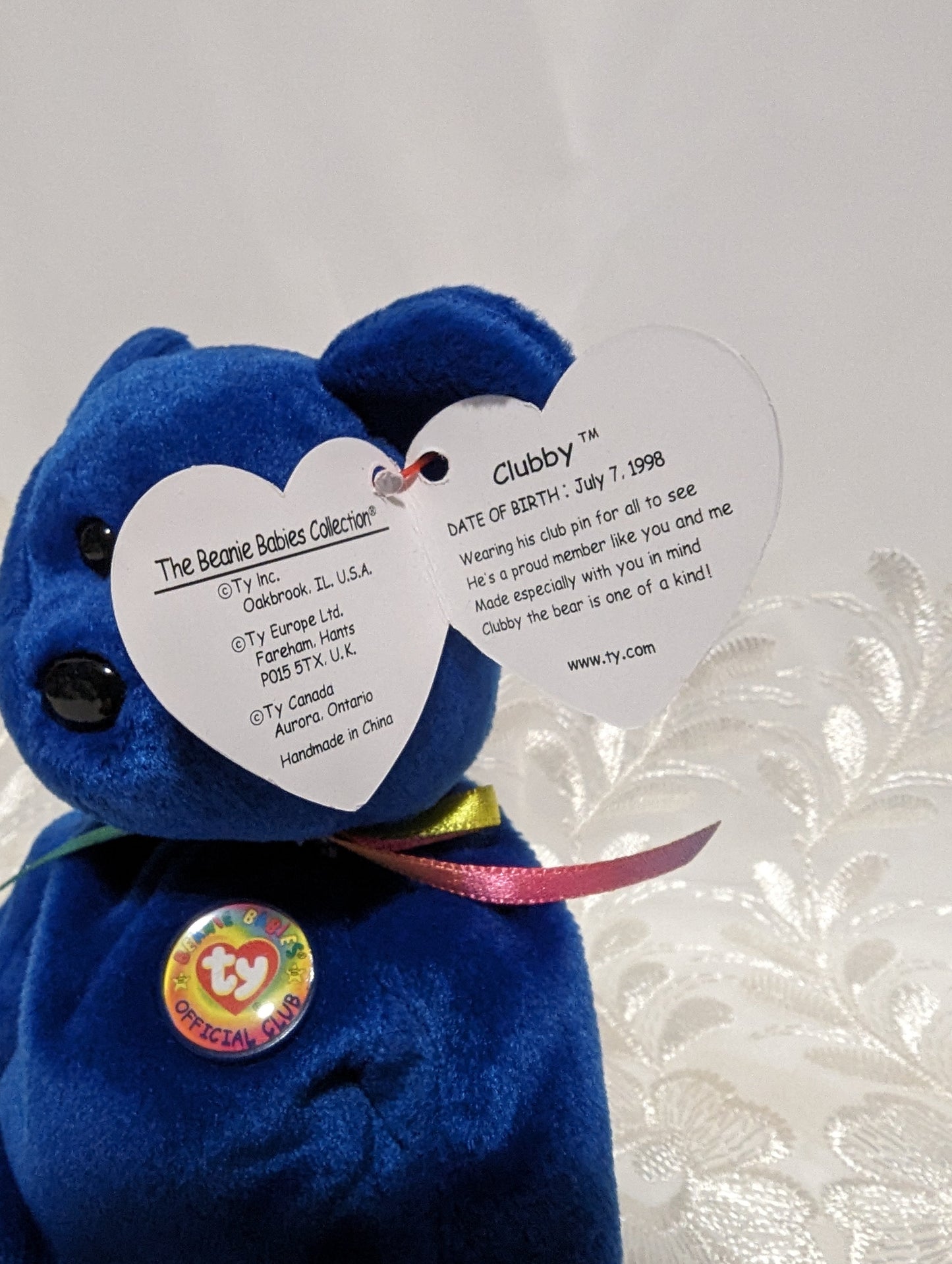 Ty Beanie Baby - Clubby The Dark Blue Bear (8.5in) - Vintage Beanies Canada