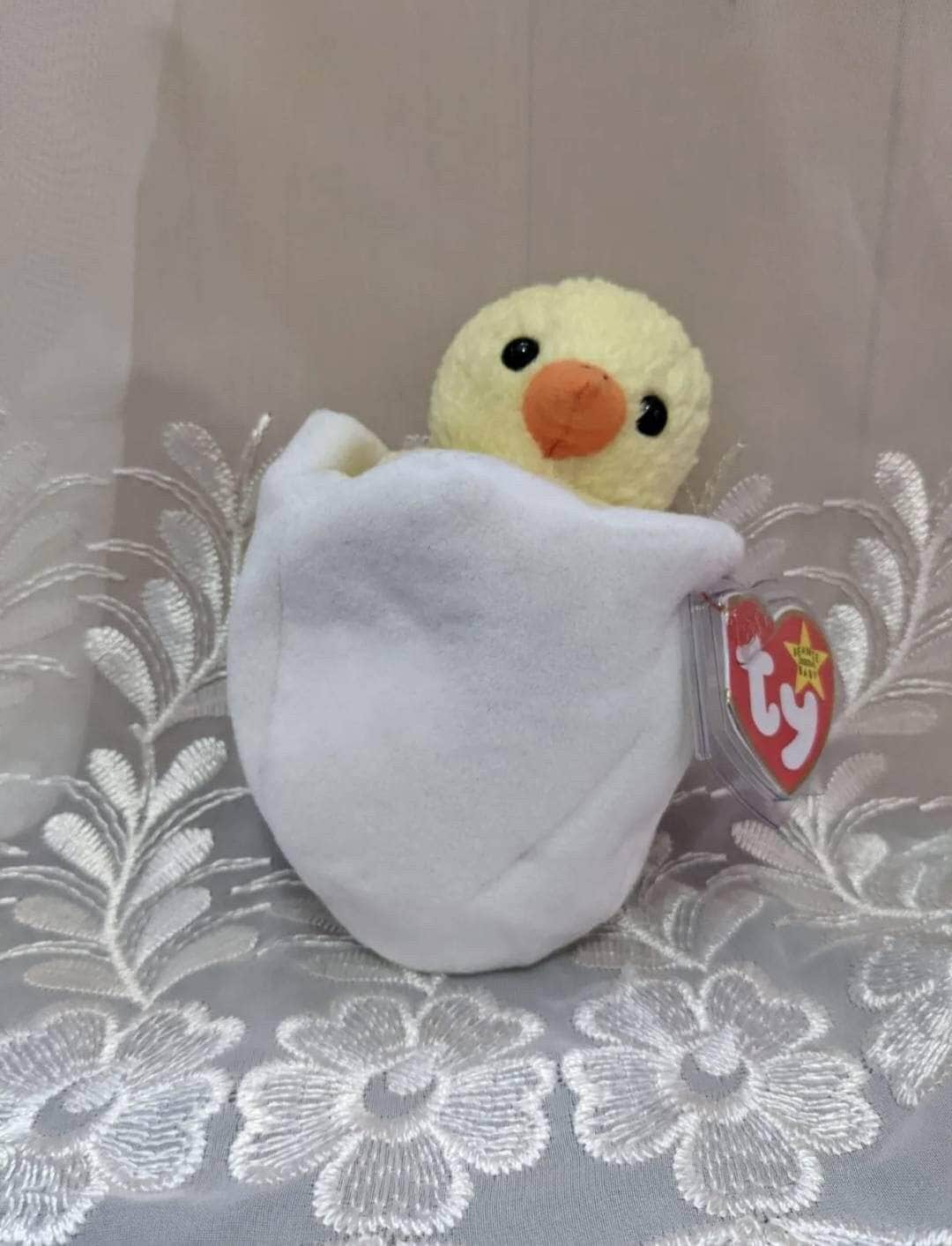 Ty Beanie Baby - Eggbert The Chick Hatching From Egg (5in) - Vintage Beanies Canada