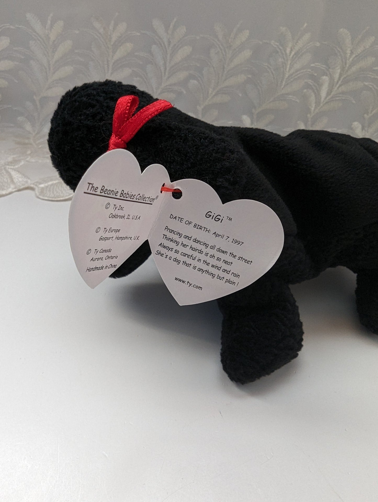 Ty Beanie Baby - GiGi The Black Poodle Dog (5.5in) - Vintage Beanies Canada