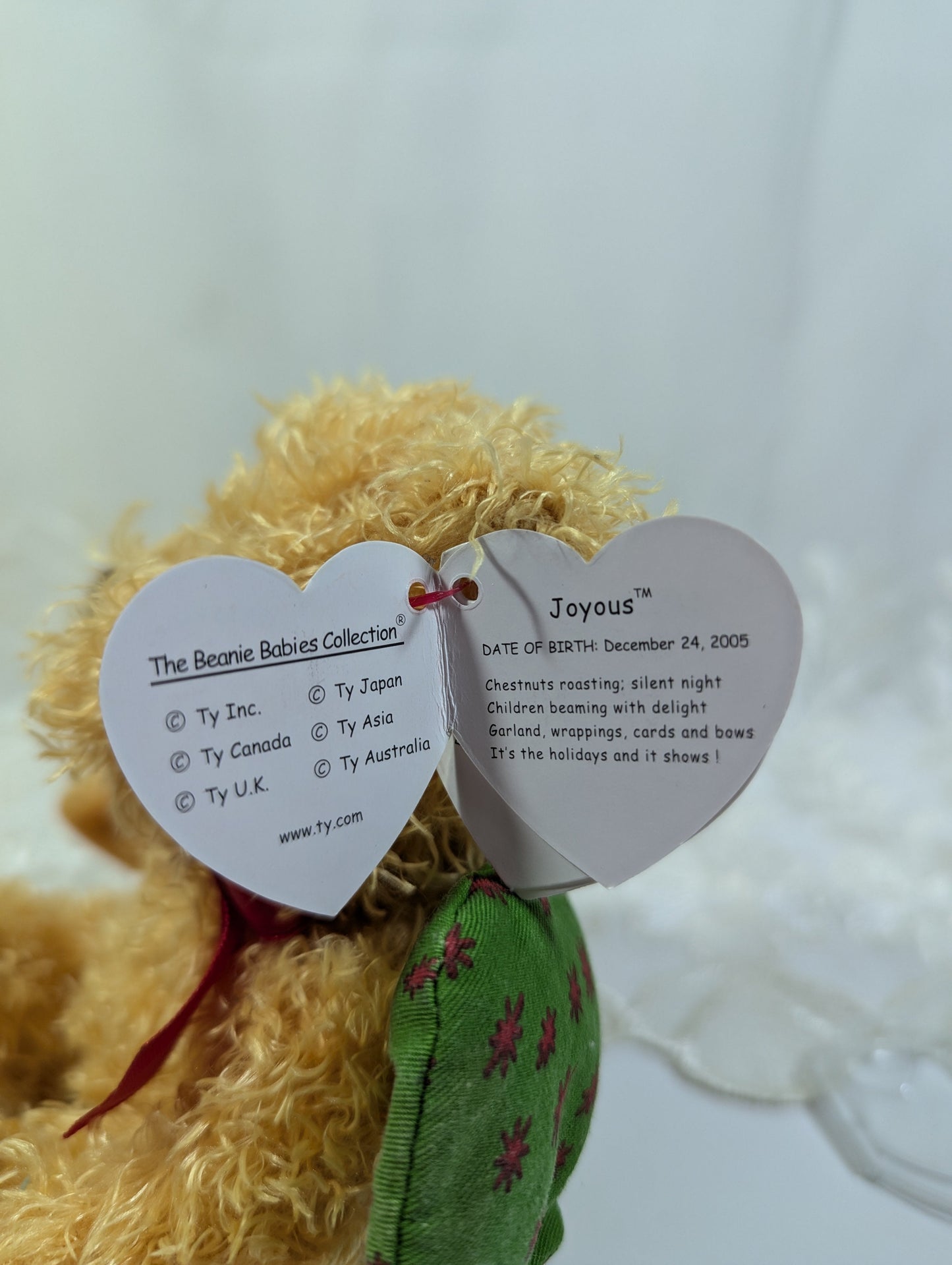 Ty Beanie Baby - Joyous The Angel Bear (7.5 in) - Vintage Beanies Canada