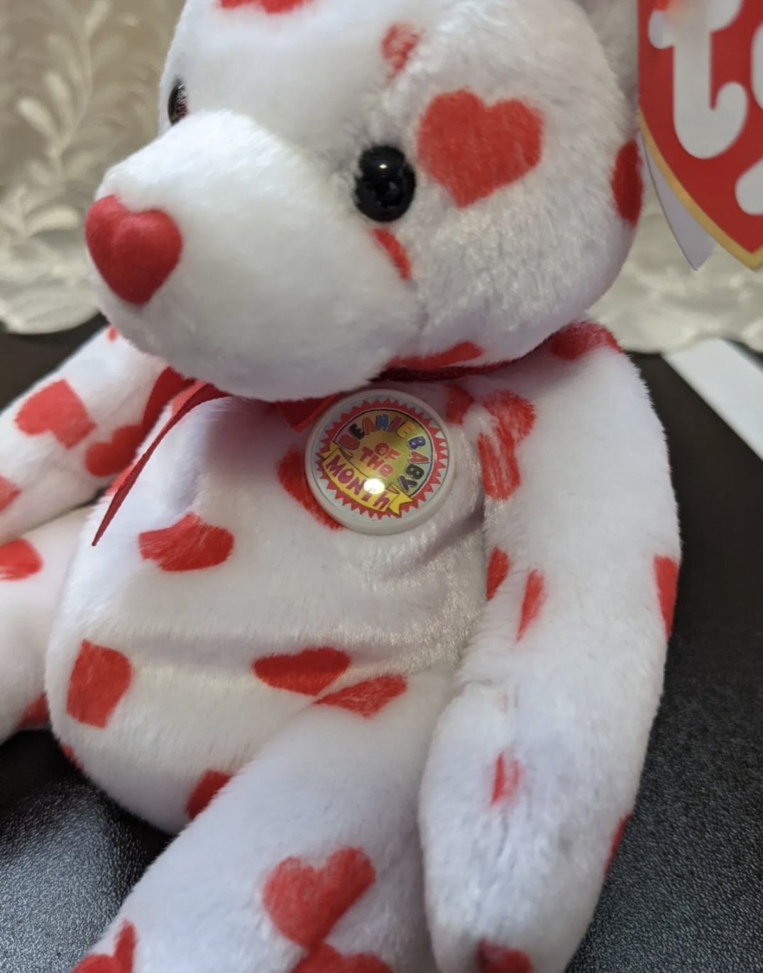 Ty Beanie Baby Of The Month - Heartthrob The Bear (6in) February 2004 - Vintage Beanies Canada