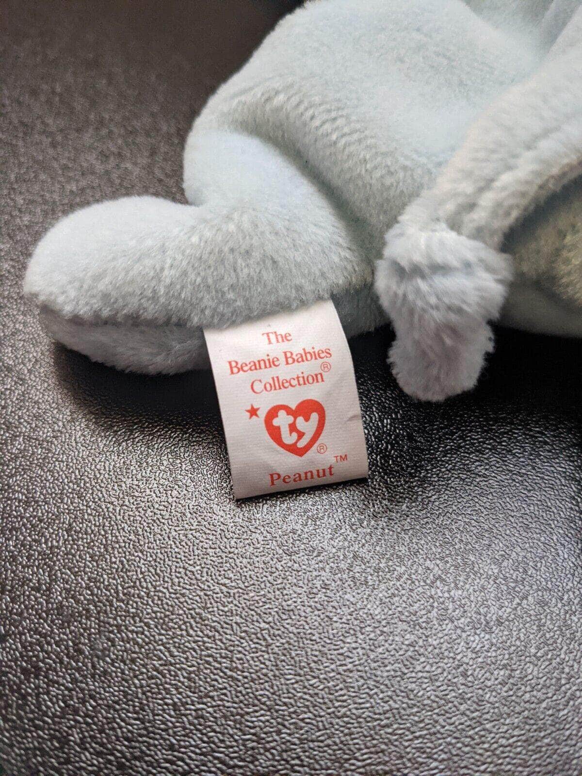 Ty Beanie Baby - Peanut the elephant (8in) - Vintage Beanies Canada