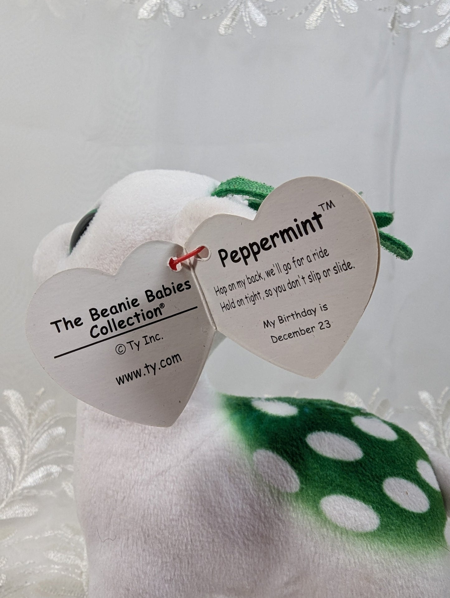 Ty Beanie Baby - Peppermint The Reindeer (6.5 in) - Vintage Beanies Canada