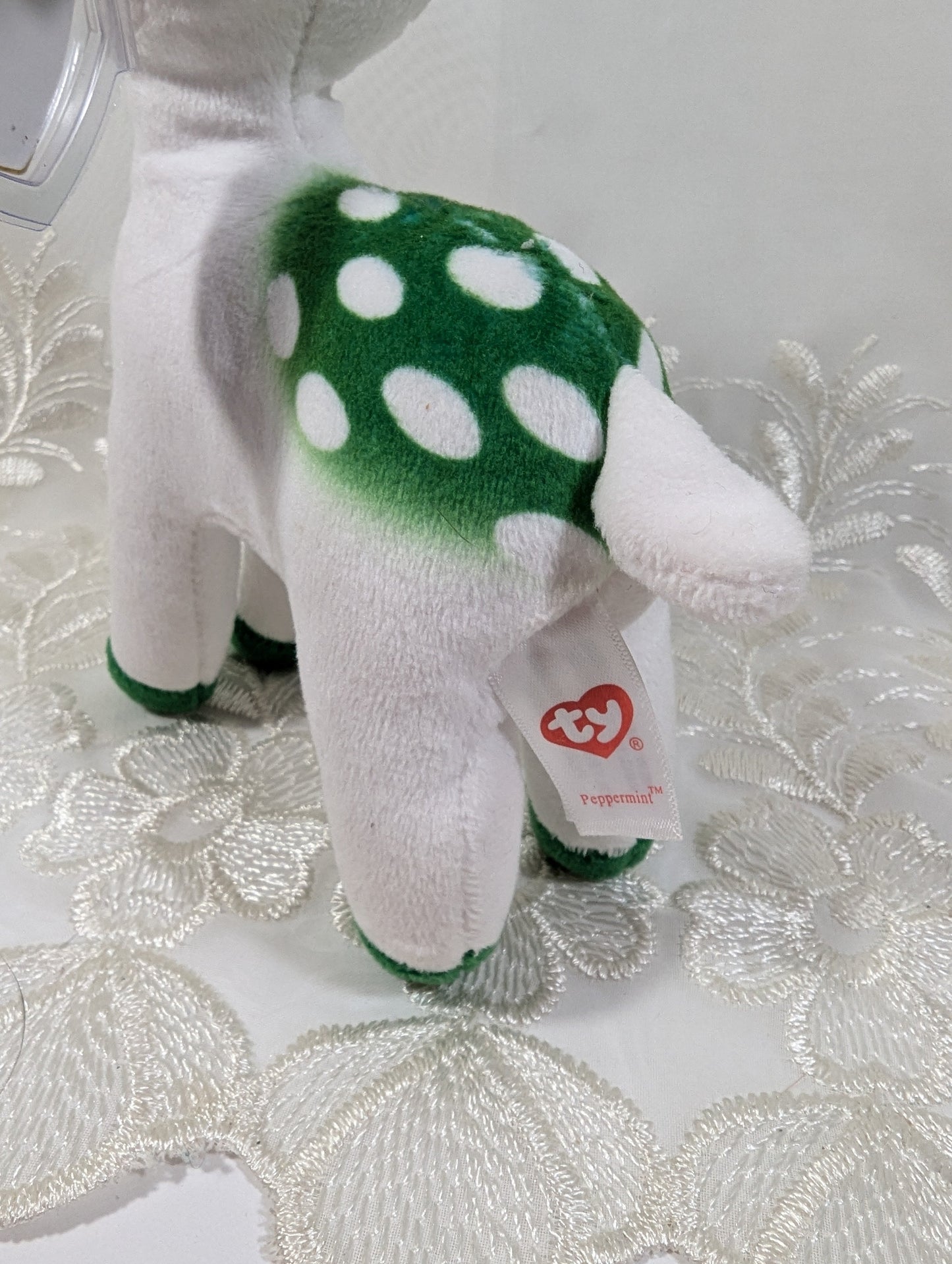 Ty Beanie Baby - Peppermint The Reindeer (6.5 in) - Vintage Beanies Canada