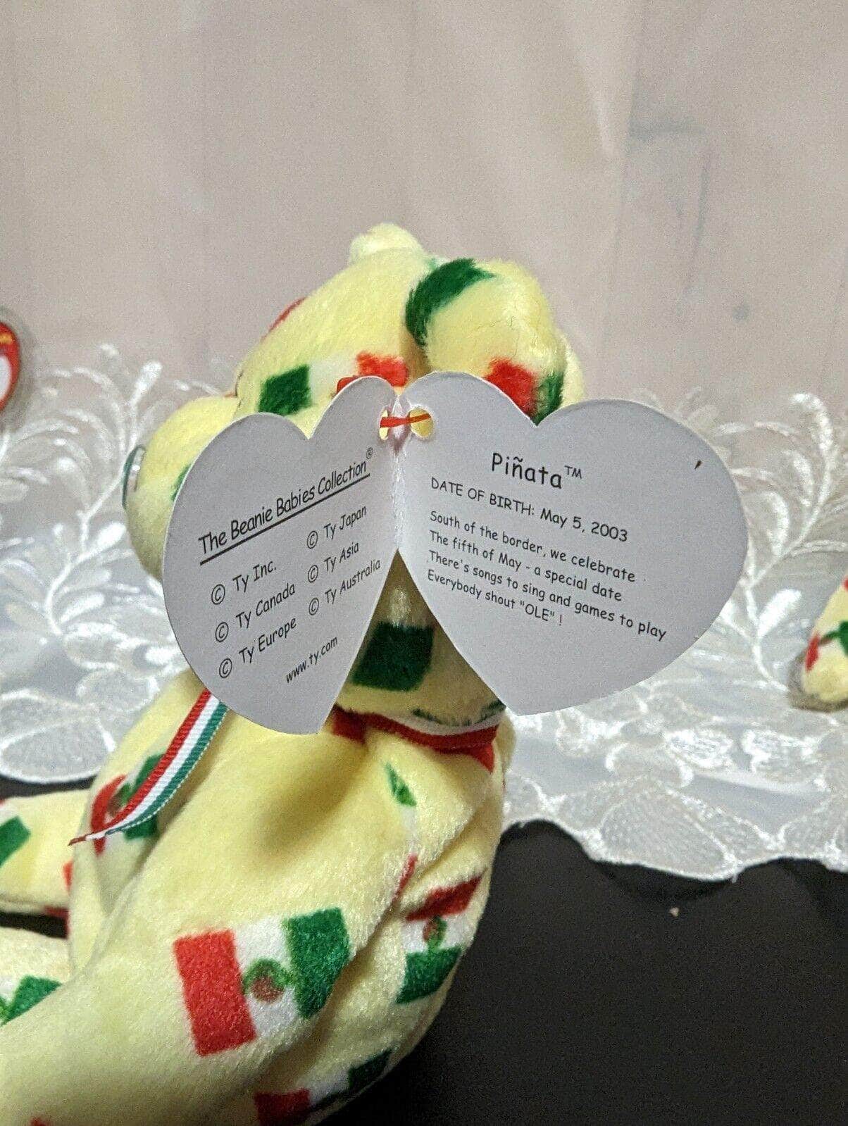Ty Beanie Baby - Pinata The Mexico Bear - Flag Nose Version (9in) - Vintage Beanies Canada