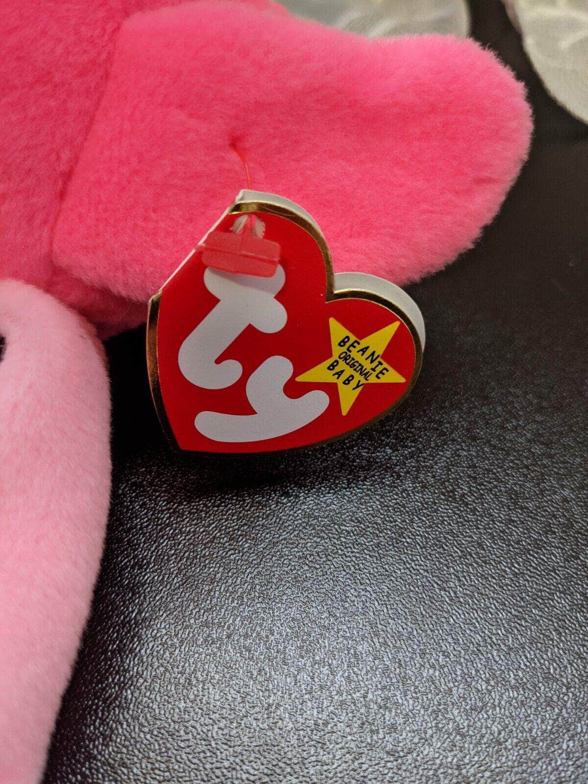 Ty Beanie Baby - Pinky the Flamingo (7in) - Vintage Beanies Canada
