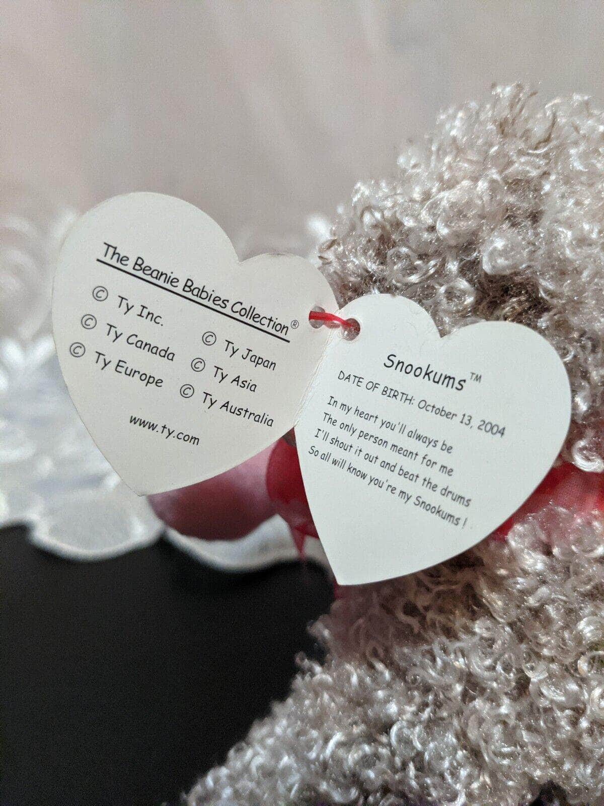 Ty Beanie Baby - Snookums The Valentine's Day Poodle Dog (6in) - Vintage Beanies Canada