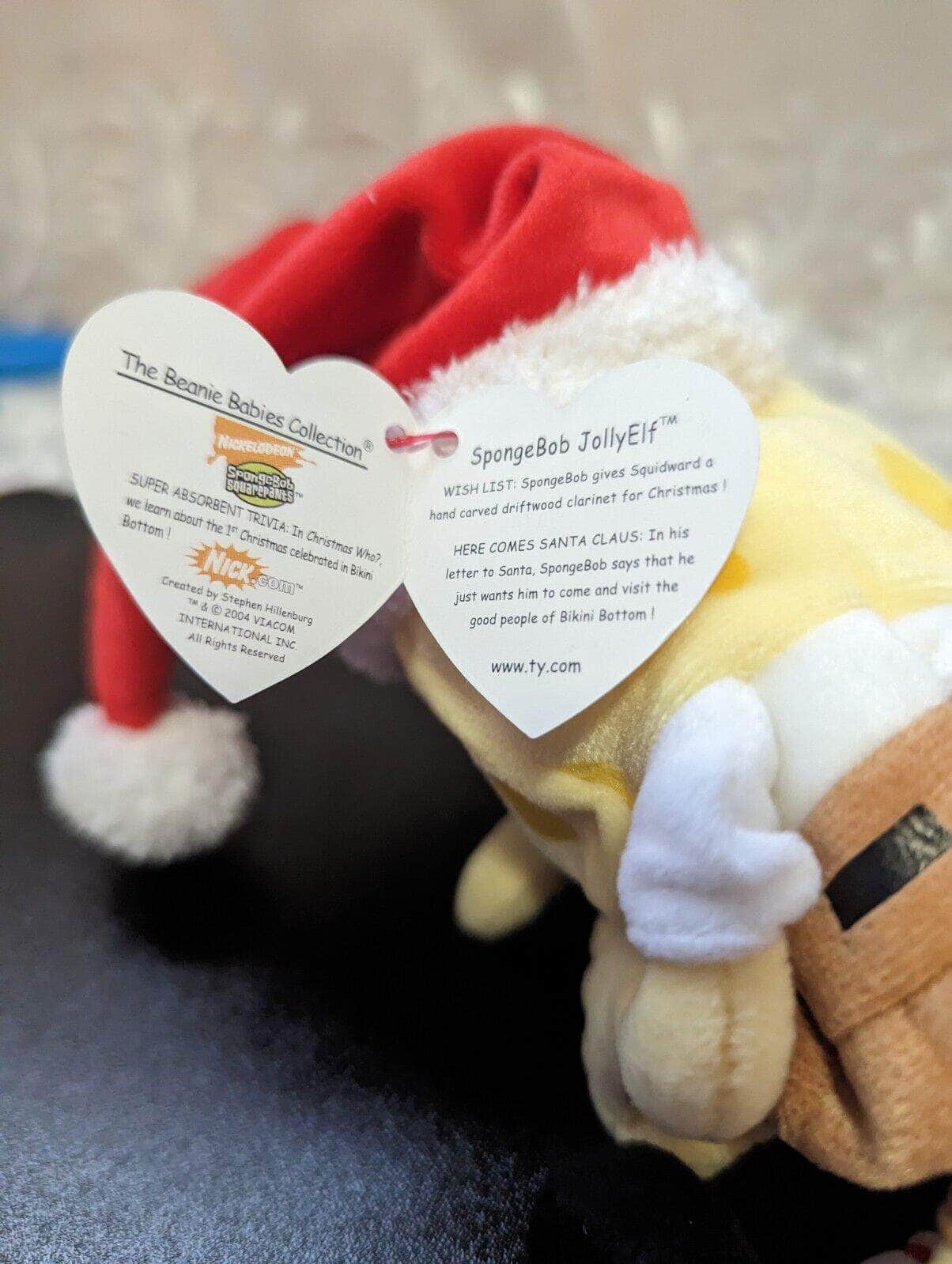 Ty Beanie Baby - SpongeBob JollyElf With Santa Hat (9in) - Vintage Beanies Canada