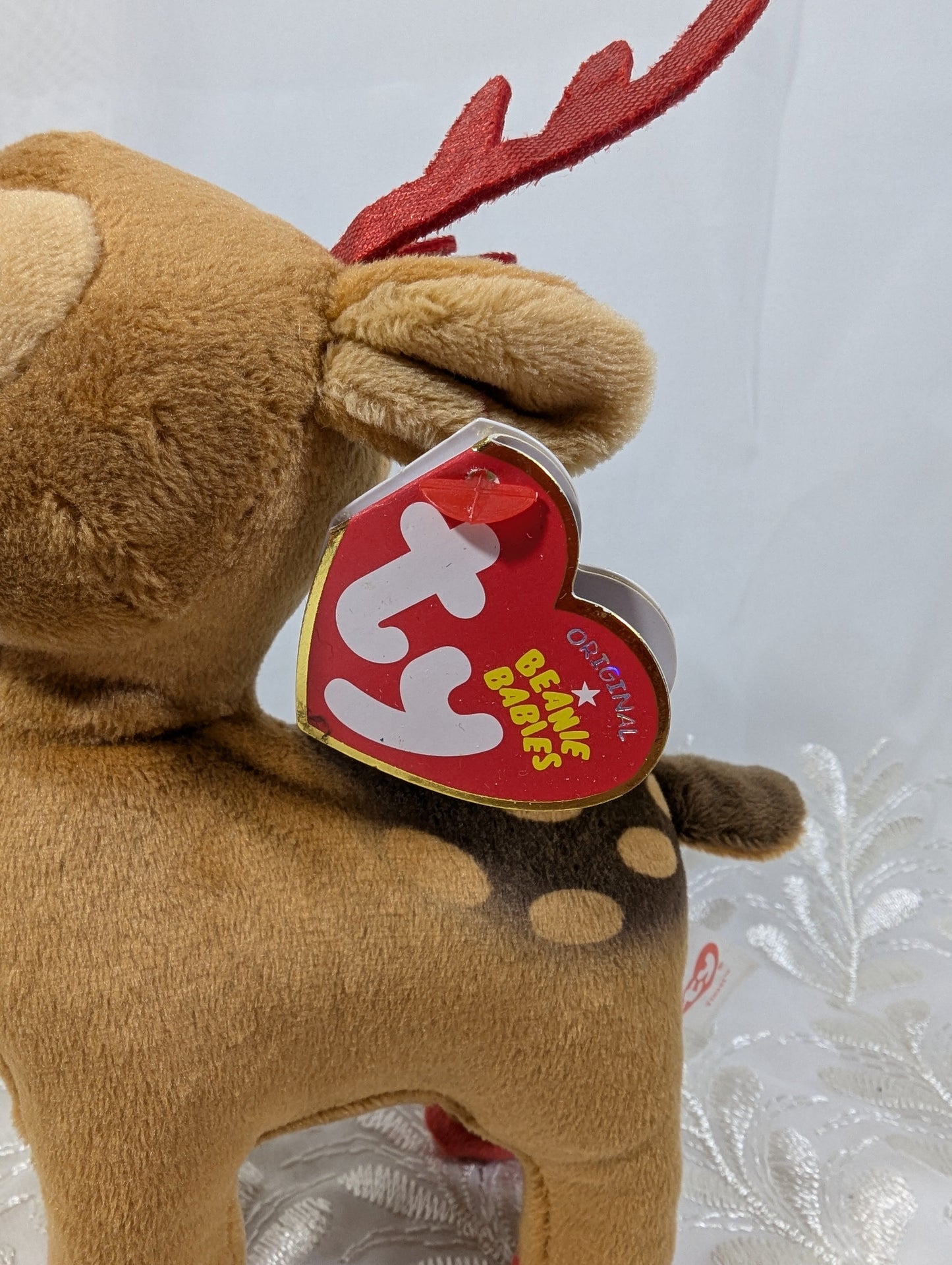 Ty Beanie Baby - Tinsel The Reindeer (6.5 in) Near Mint - Vintage Beanies Canada
