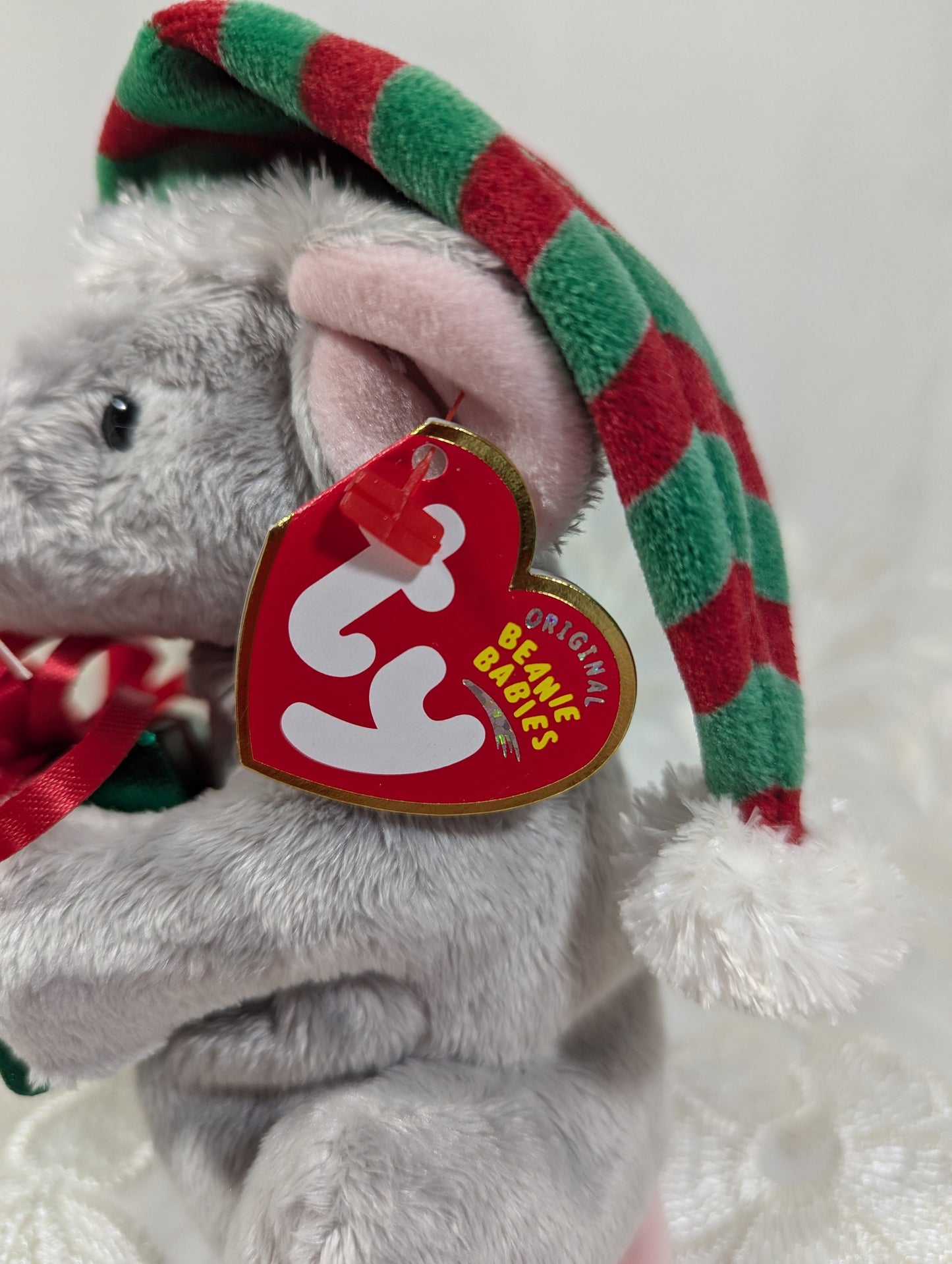 Ty Beanie Baby - Tiny Tim The Christmas Mouse (7in) Near Mint - Vintage Beanies Canada