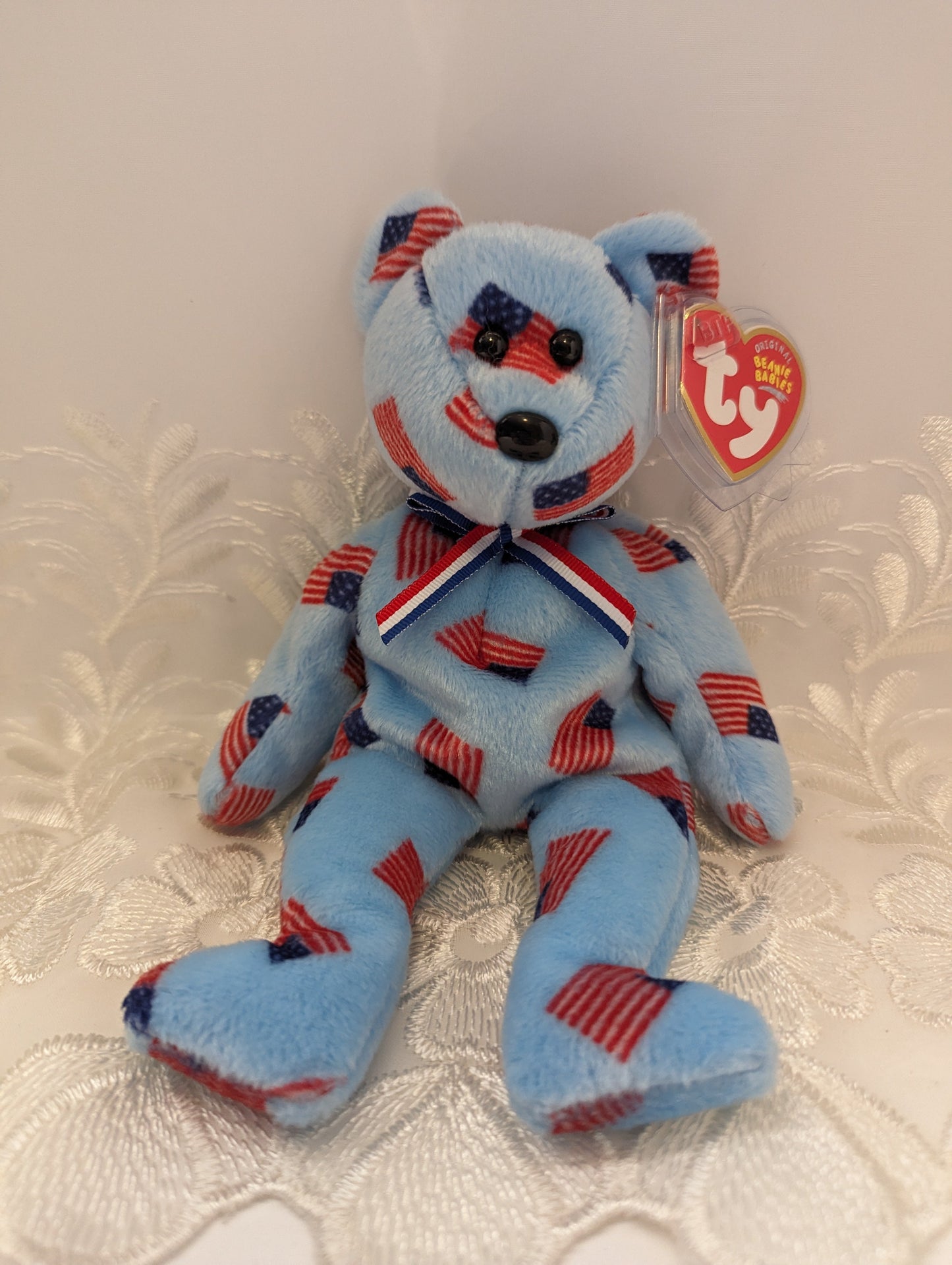 Ty Beanie Baby - Union The Bear With Black Nose (8.5in) - Vintage Beanies Canada