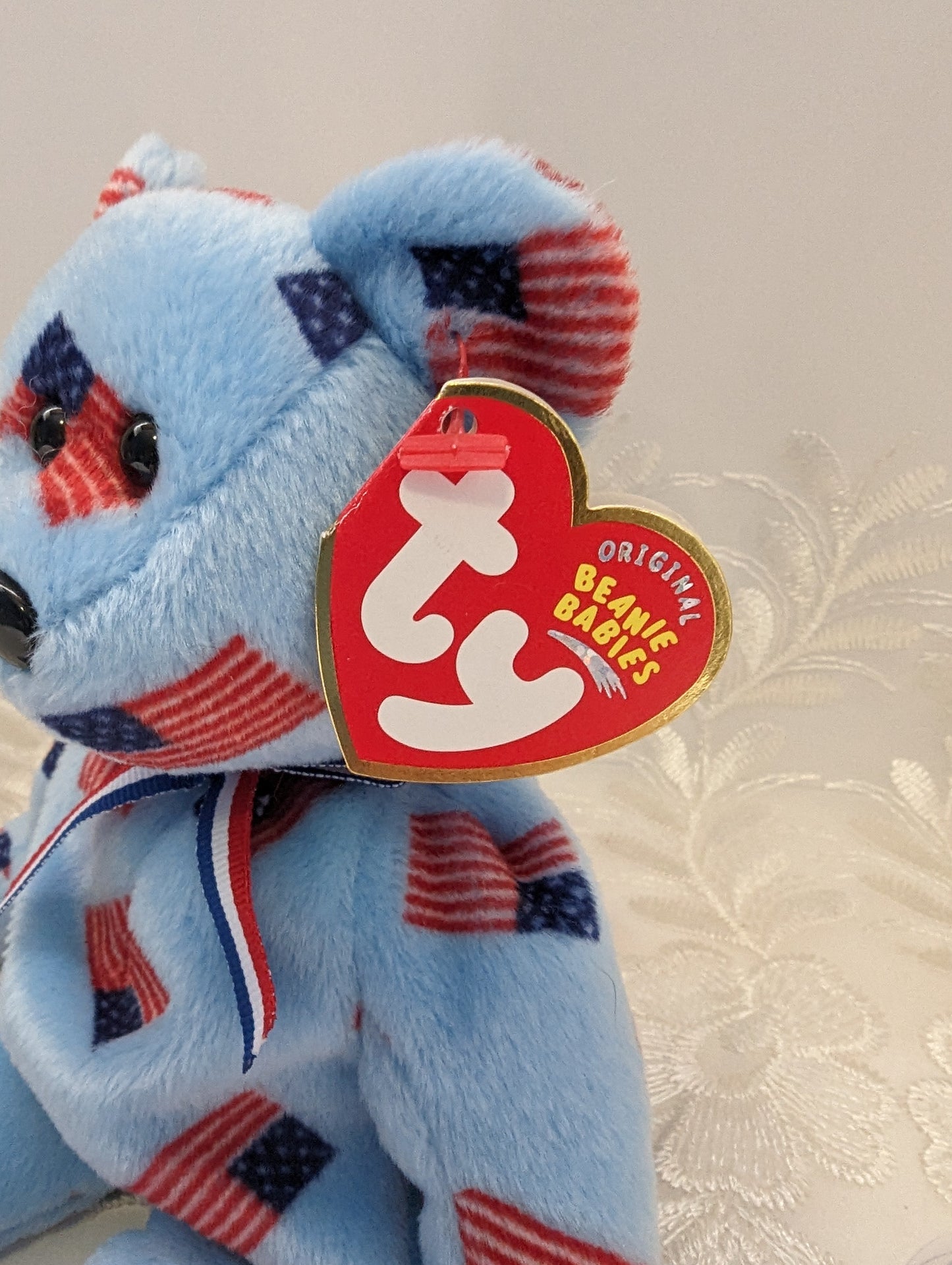 Ty Beanie Baby - Union The Bear With Black Nose (8.5in) - Vintage Beanies Canada