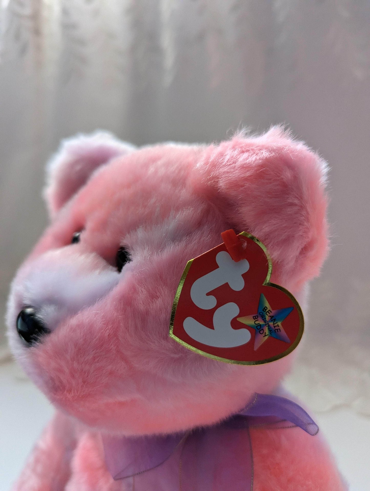 Ty Beanie Buddy - Clubby V The Pink Bear (13in) - Vintage Beanies Canada