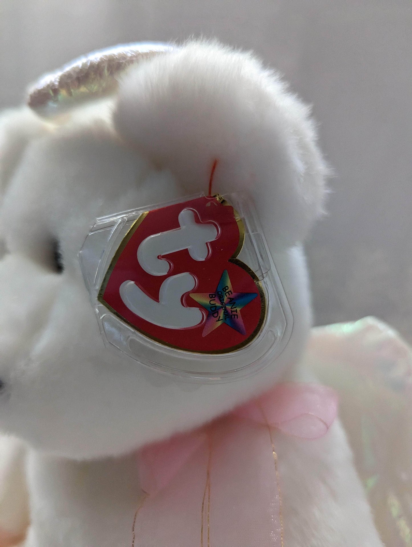 Ty Beanie Buddy - Halo The Angel Bear (13in) - Vintage Beanies Canada