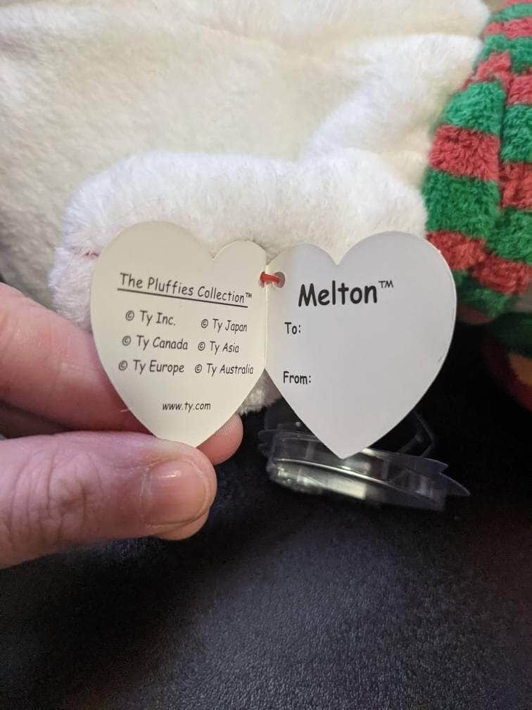 Ty Pluffies Collection - Melton the Snowman (9.5in) - Vintage Beanies Canada