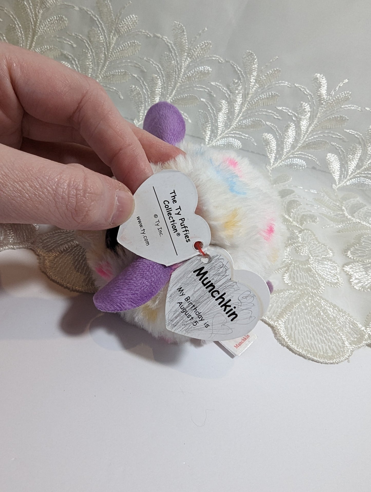 Ty Puffies - Munchkin The Dog (3in) Non-mint Tag - Vintage Beanies Canada
