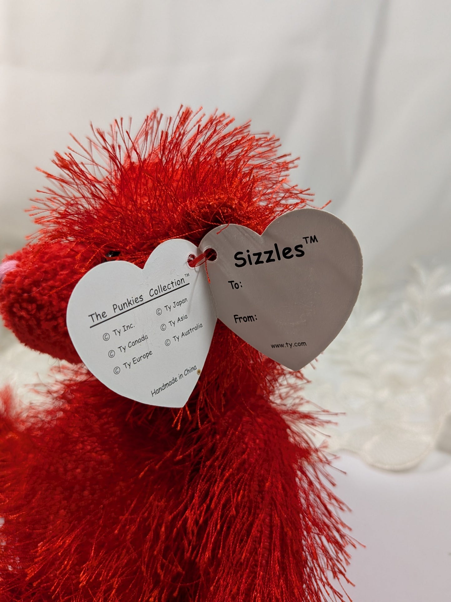 Ty Punkies - Sizzles The Red Bear (9in) - Vintage Beanies Canada
