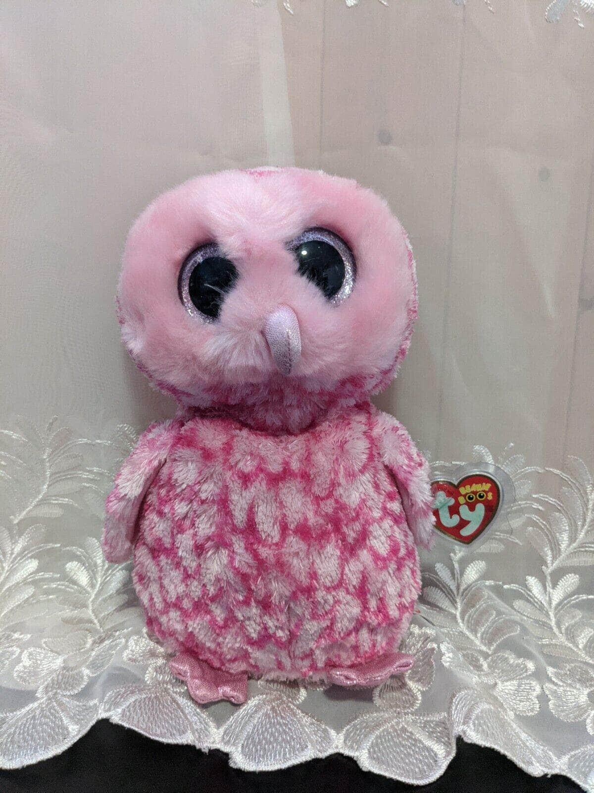 Ty Beanie Boo Pinky The Owl 10in Non Mint Tag Vintage