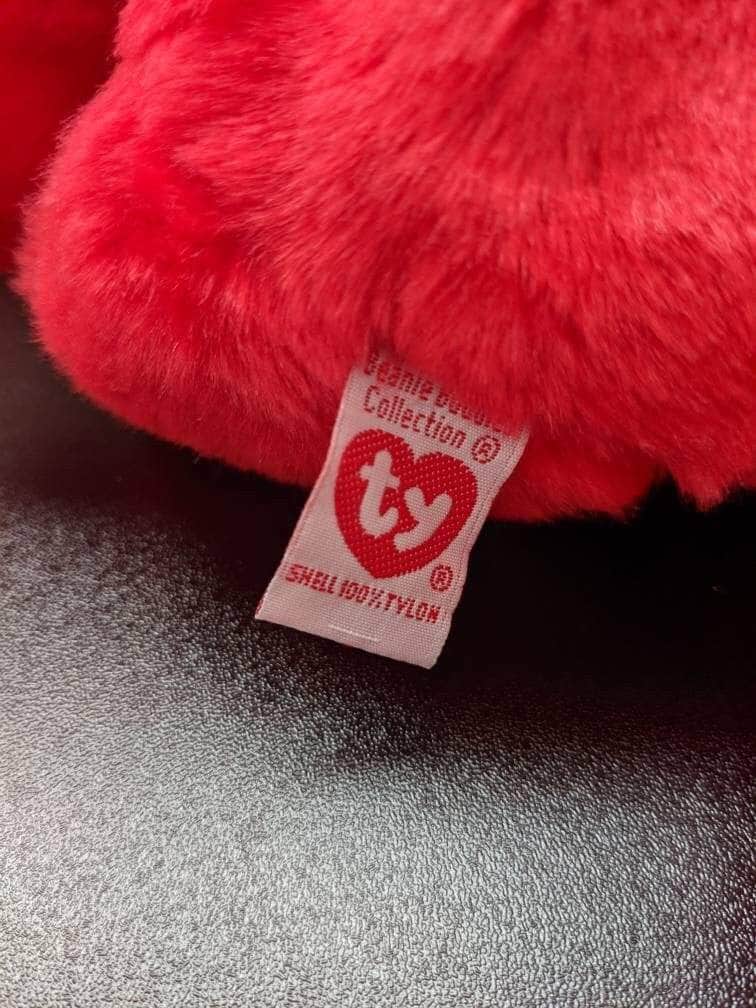 Ty Sam The Red Bear With Hat Beanie Baby + Beanie Buddy Lot (Sold As Pair) - Vintage Beanies Canada