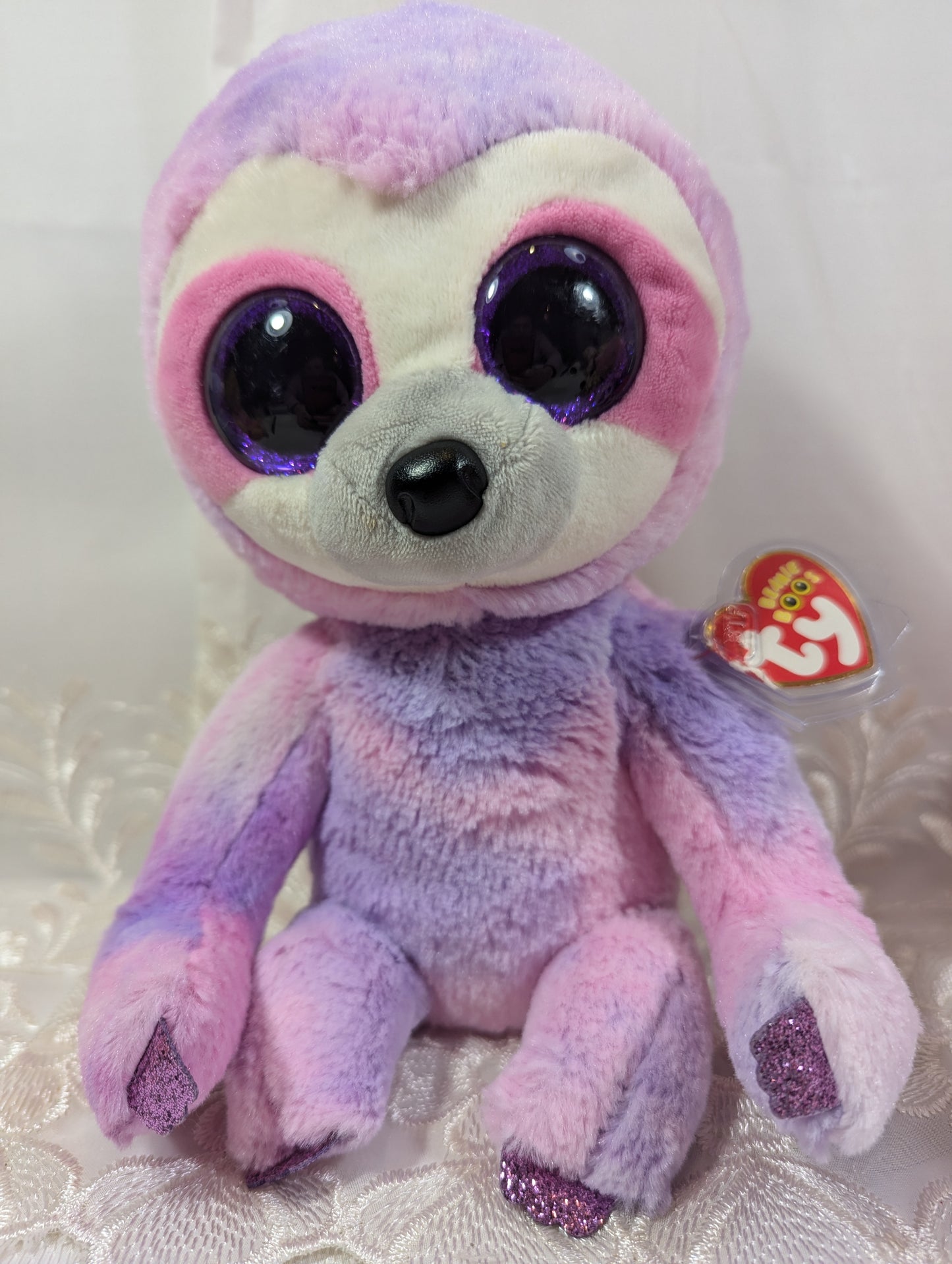 Ty Beanie Boo - Dreamy The Purple Sloth (9 in) Non-mint Tag