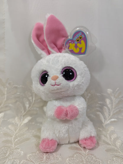 Ty Beanie Boo - Carrots The White Bunny Rabbit (6 in) *Rare* First Gen, Purple Tag