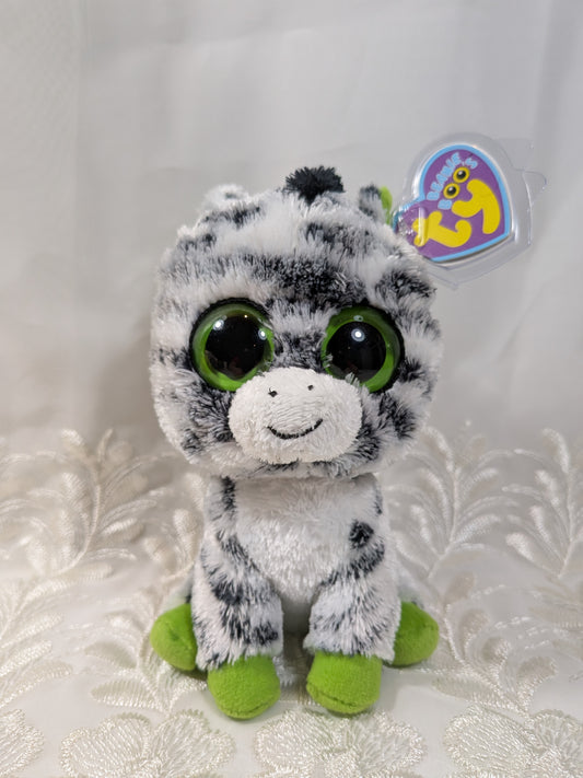 Ty Beanie Boo - Zig-zag The Zebra (6in) *Rare* First Generation Purple Tag