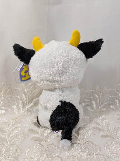 Ty Beanie Boo - Daisy the Cow (6in) *Rare* First Generation, Purple Tag