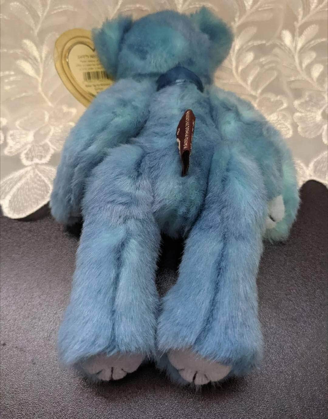 TY Attic Treasure Collection - Azure The Blue Teddy Bear (9in) - Vintage Beanies Canada