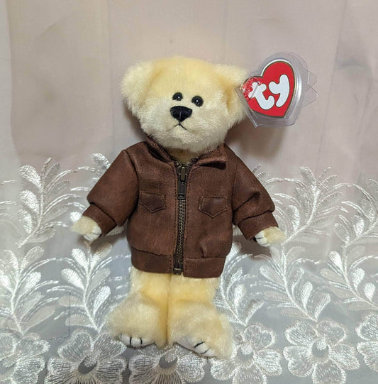 Ty Attic Treasure Collection - Baron The Bear With Brown Ty Jacket (9in) - Vintage Beanies Canada