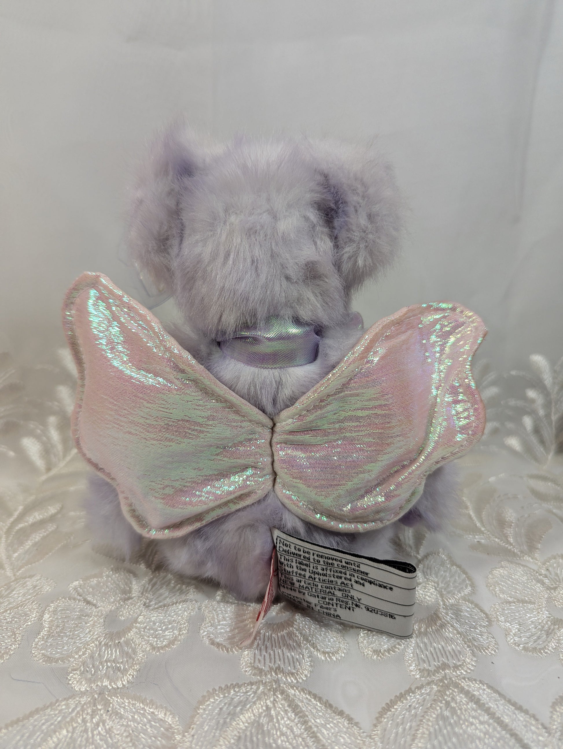 Ty Attic Treasure Collection - Cassia The Purple Angel Bear (8in) - Vintage Beanies Canada