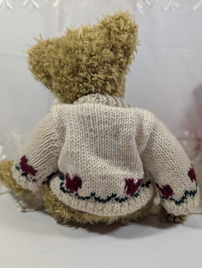 Ty Attic Treasure Collection - Heartley The Bear (12 in) Near Mint Tag - Vintage Beanies Canada