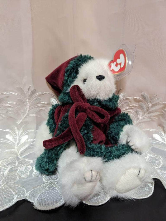 Ty Attic Treasure Collection - Klause The Christmas White Bear (9in) - Vintage Beanies Canada