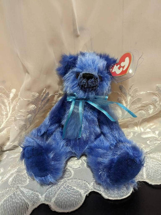 TY Attic Treasure Collection - River The Blue Bear (8in) - Vintage Beanies Canada