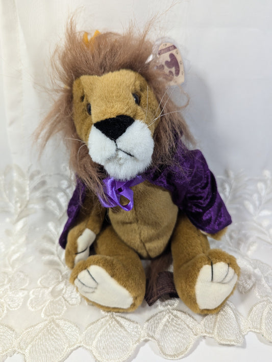 Ty Attic Treasure Collection - Sire The King Lion With Purple Cape (12in) - Vintage Beanies Canada