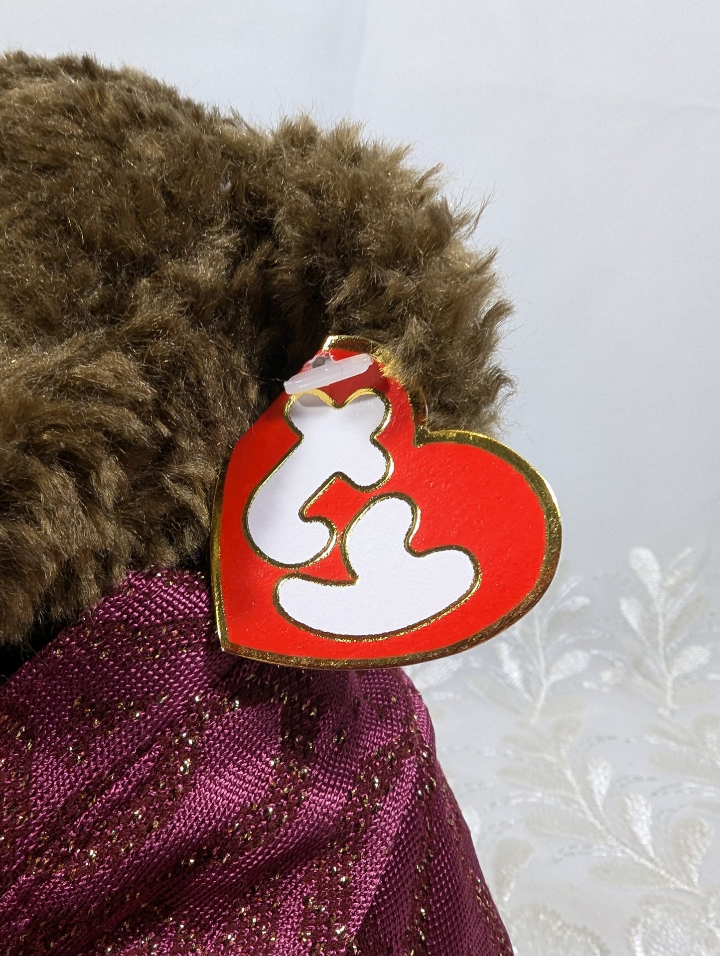 Ty Attic Treasure Collection - Tyrone The Brown Bear In Robe (12in) - Vintage Beanies Canada