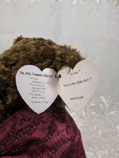 Ty Attic Treasure Collection - Tyrone The Brown Bear In Robe (12in) - Vintage Beanies Canada