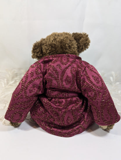 Ty Attic Treasure Collection - Tyrone The Brown Bear In Robe (12in) - Vintage Beanies Canada