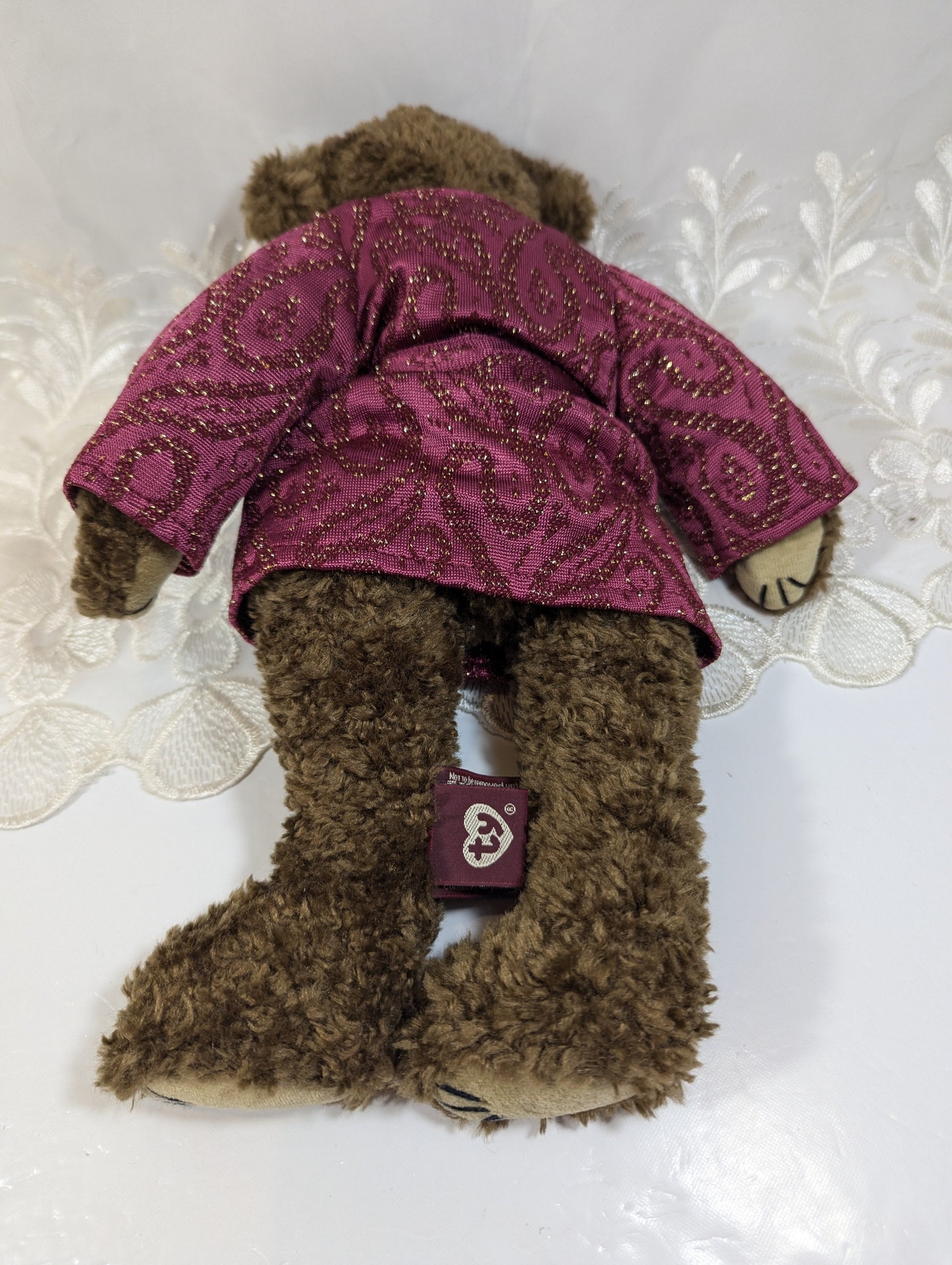 Ty Attic Treasure Collection - Tyrone The Brown Bear In Robe (12in) - Vintage Beanies Canada