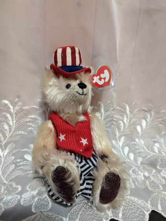 Ty Attic Treasure Collection - Uncle Sam The USA Patriotic Bear (10in) - Vintage Beanies Canada
