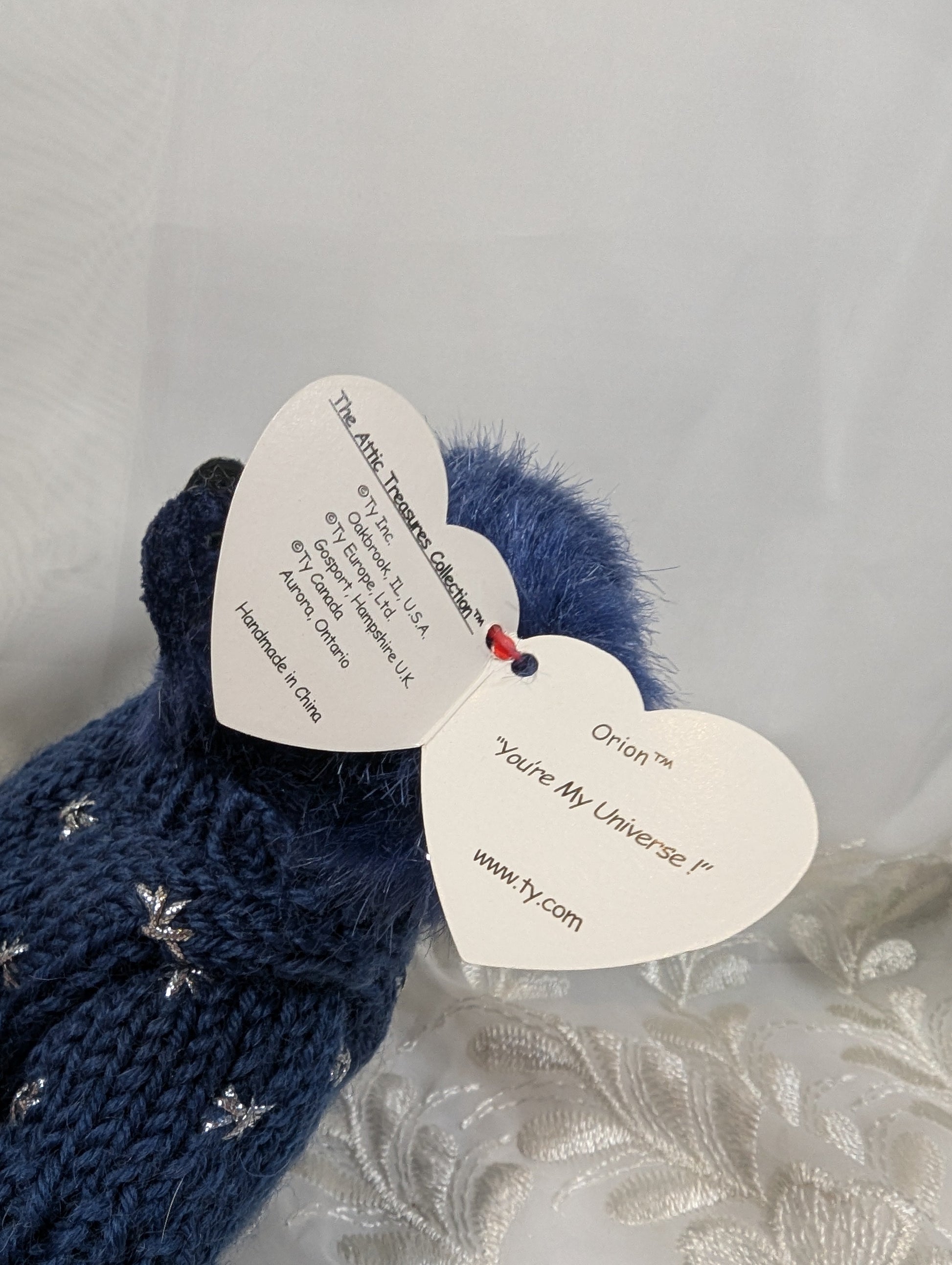 Ty Attic Treasure - Orion The Blue Teddy Bear (8 In) - Vintage Beanies Canada