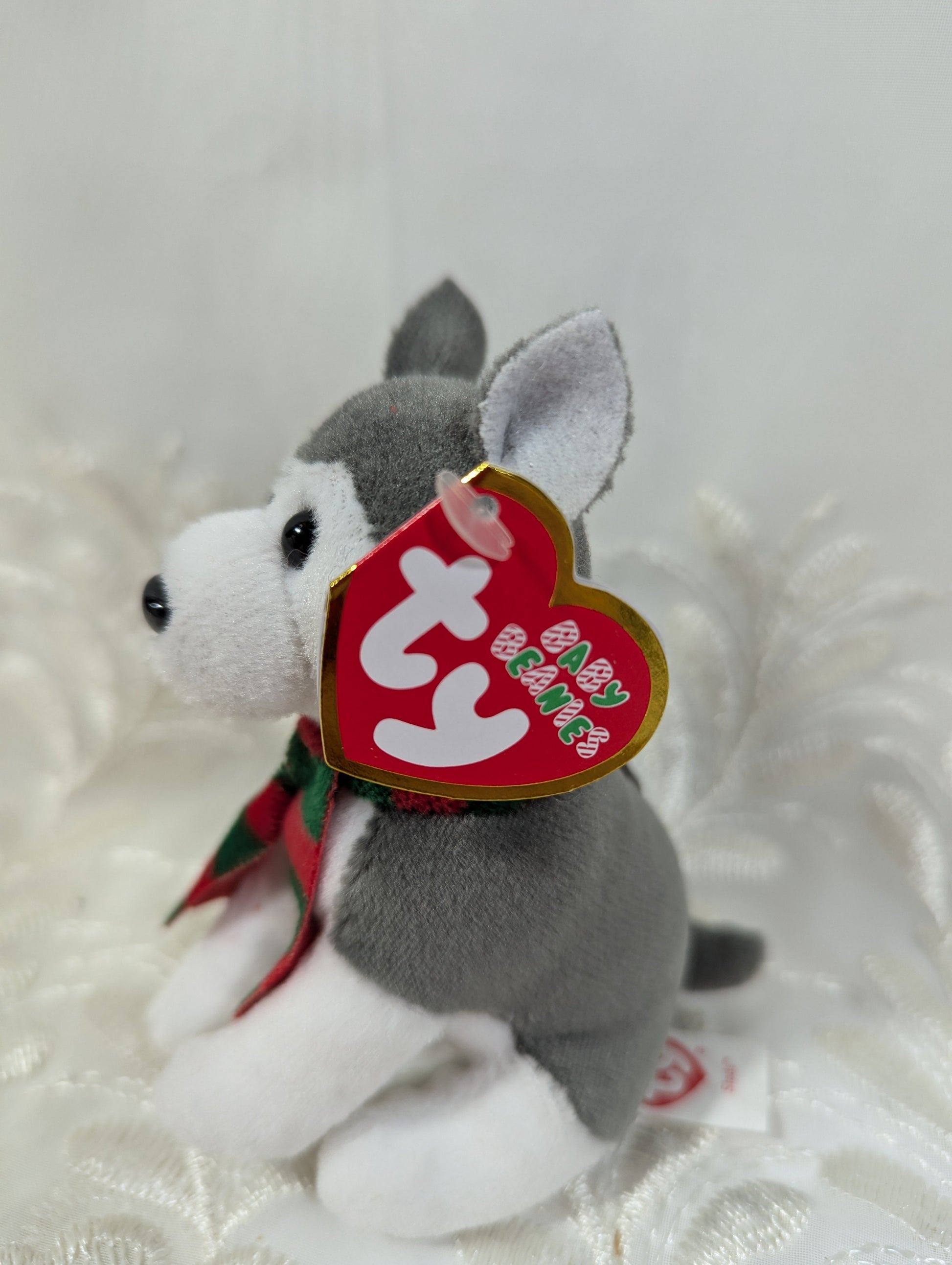 Ty Baby Beanie - Sleds The Husky (4in) Christmas Tree Ornament - Vintage Beanies Canada