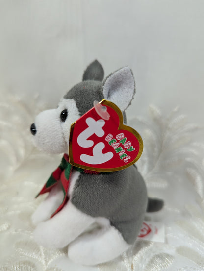 Ty Baby Beanie - Sleds The Husky (4in) Christmas Tree Ornament - Vintage Beanies Canada