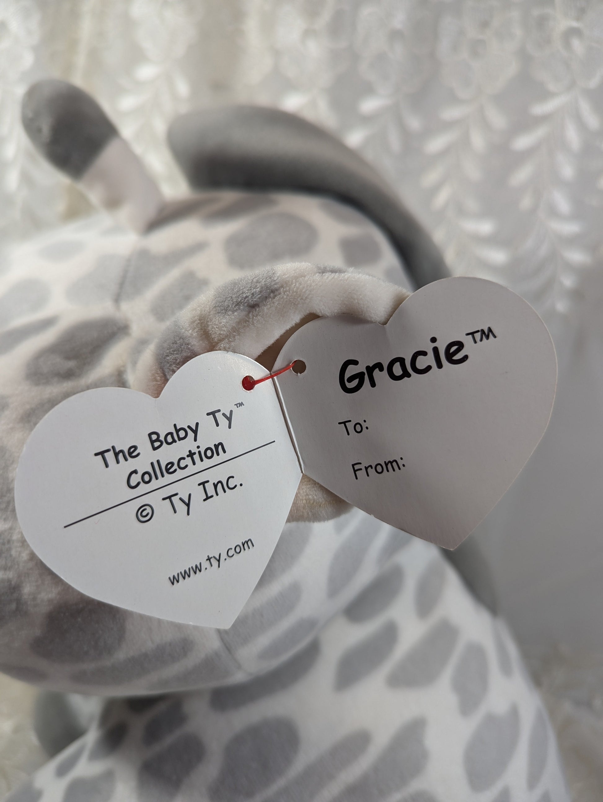 Ty Baby Collection - Gracie the Large Gray Giraffe (16in) *Rare* - Vintage Beanies Canada