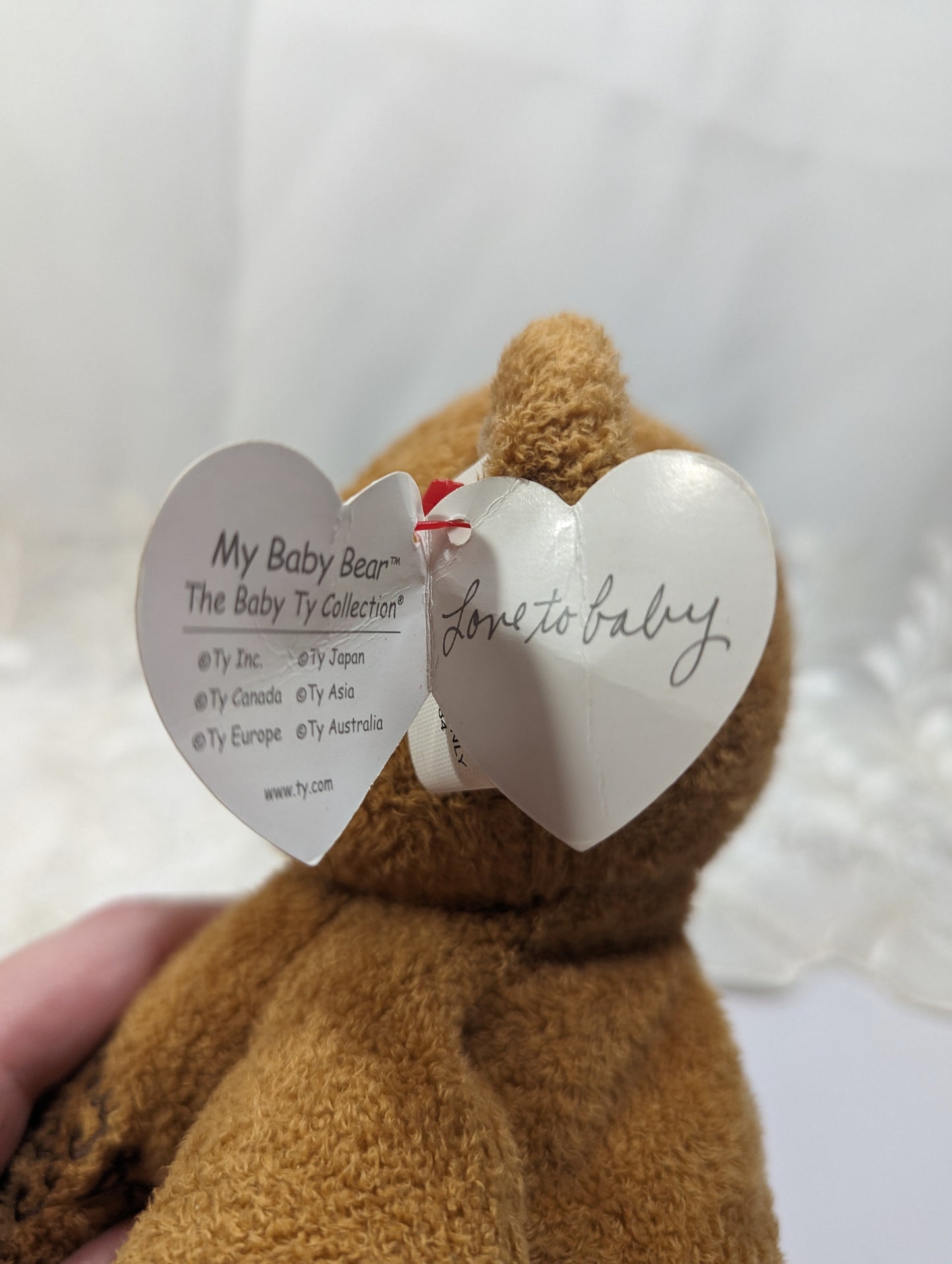 Ty Baby Collection - My Baby Bear The Brown Teddy Bear (9in) *Rare* Non-mint Hang Tag - Vintage Beanies Canada